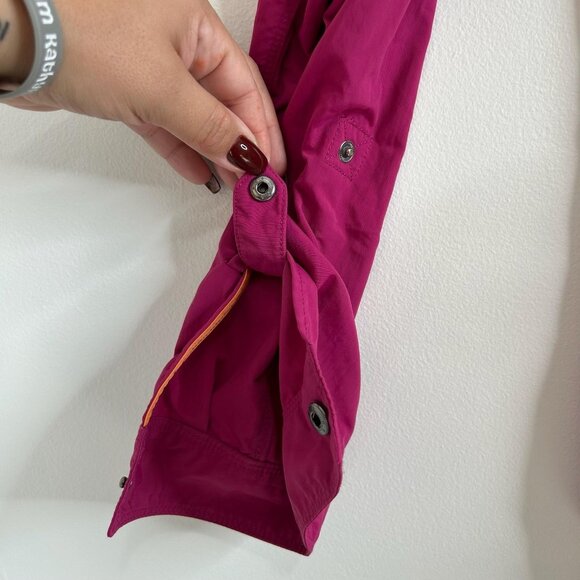 Eddie Bauer Jacket Womens Large Pink Travex Lightweight Full Zip Windbreaker - Picture 6 of 13